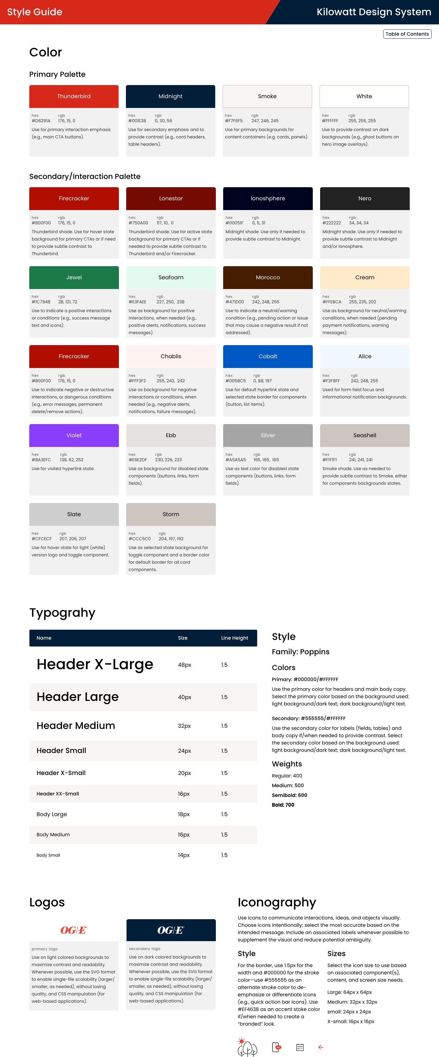 OGE design system color palette.